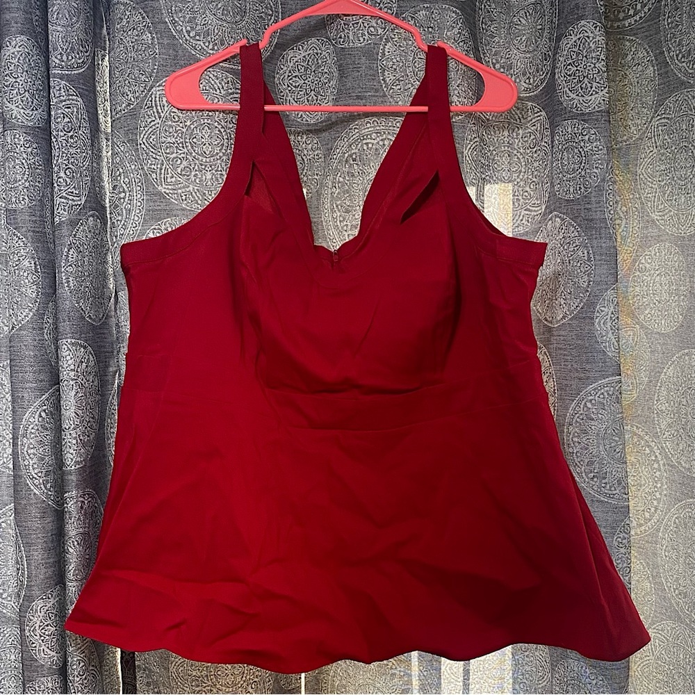 Torrid red peplum top